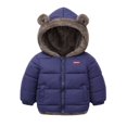 thumbnail image 1 of Chaquetas gruesas de invierno para niños, abrigos para niñas, chaquetas para niños, abrigo grueso cálido de terciopelo para niños, prendas de vestir exteriores con capucha, ropa para niños 5T Gao Jinjia LED, 1 of 2