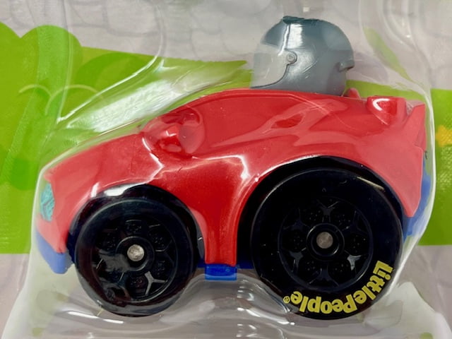 Fisher Price Little People Three Wheelie Vehicles Race Car,  Hot Rod and Blue Race Car 3" Vehicles