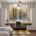 thumbnail image 5 of Orange Black Tree Kitchen Curtains 84 Inch Length, Modern Ombre Abstract Art Grommet Top Bedroom Living Room Curtains, Light Filtering Cafe Curtain Drapes 2 Panels Set 104''x84'', 5 of 9