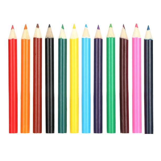 QIILU crayons colorés dessin professionnel crayons de couleur ensemble Mini  crayons colorés en bois Durable pour enfants fournitures de peinture 