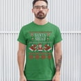 thumbnail image 3 of Tee Hunt Santa Squad T-Shirt Cute Ugly Sweater Merry and Bright Christmas Men's Tee, Green, 4X-Large, 3 of 5