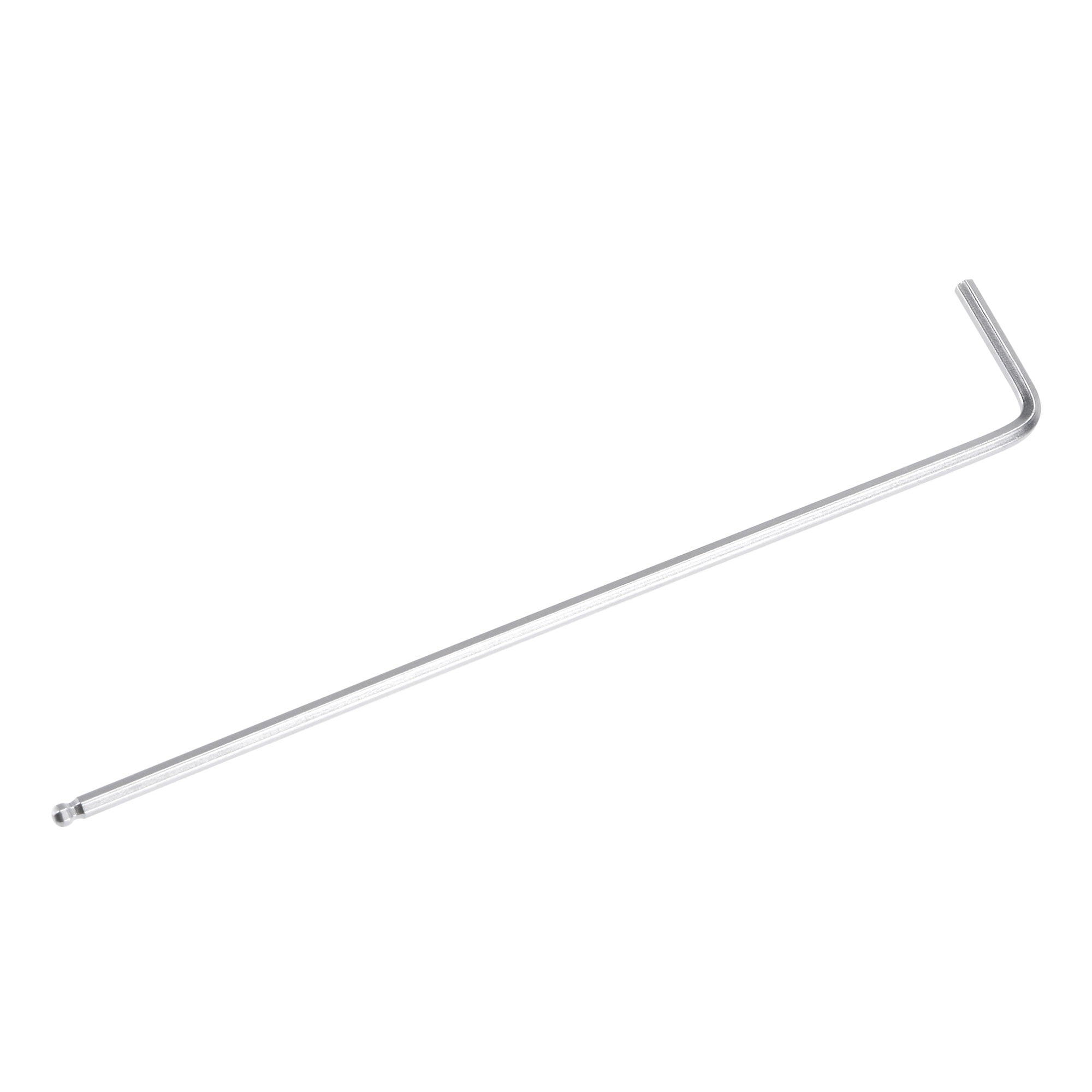 Unique Bargains Ball End Hex Key Wrench L Shaped Long Arm CR-V Silver 4.21"