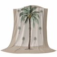 thumbnail image 6 of Palm Trees Blanket Soft Cozy Warm Throw Blanket for Couch, Plush Fuzzy Flannel Fleece Blankets for Sofa, Brown Tropical Plants Summer Green Bed Blankets Lightweight Gifts for Women, 50"x60", 6 of 9