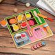 thumbnail image 1 of Los juguetes de cocina de madera para niños pretenden jugar con rompecabezas, cortar frutas, verduras, alimentos para animalesc// kaili Sencillez, 1 of 5