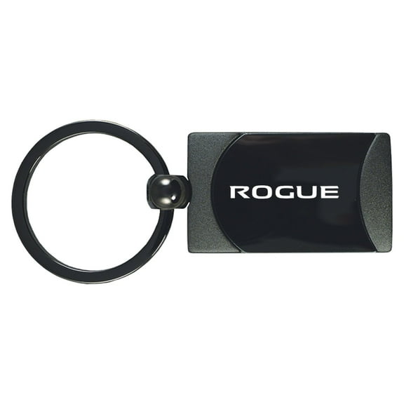 Nissan Rogue Two-Tone Rectangular Key Chain (Gun Metal)