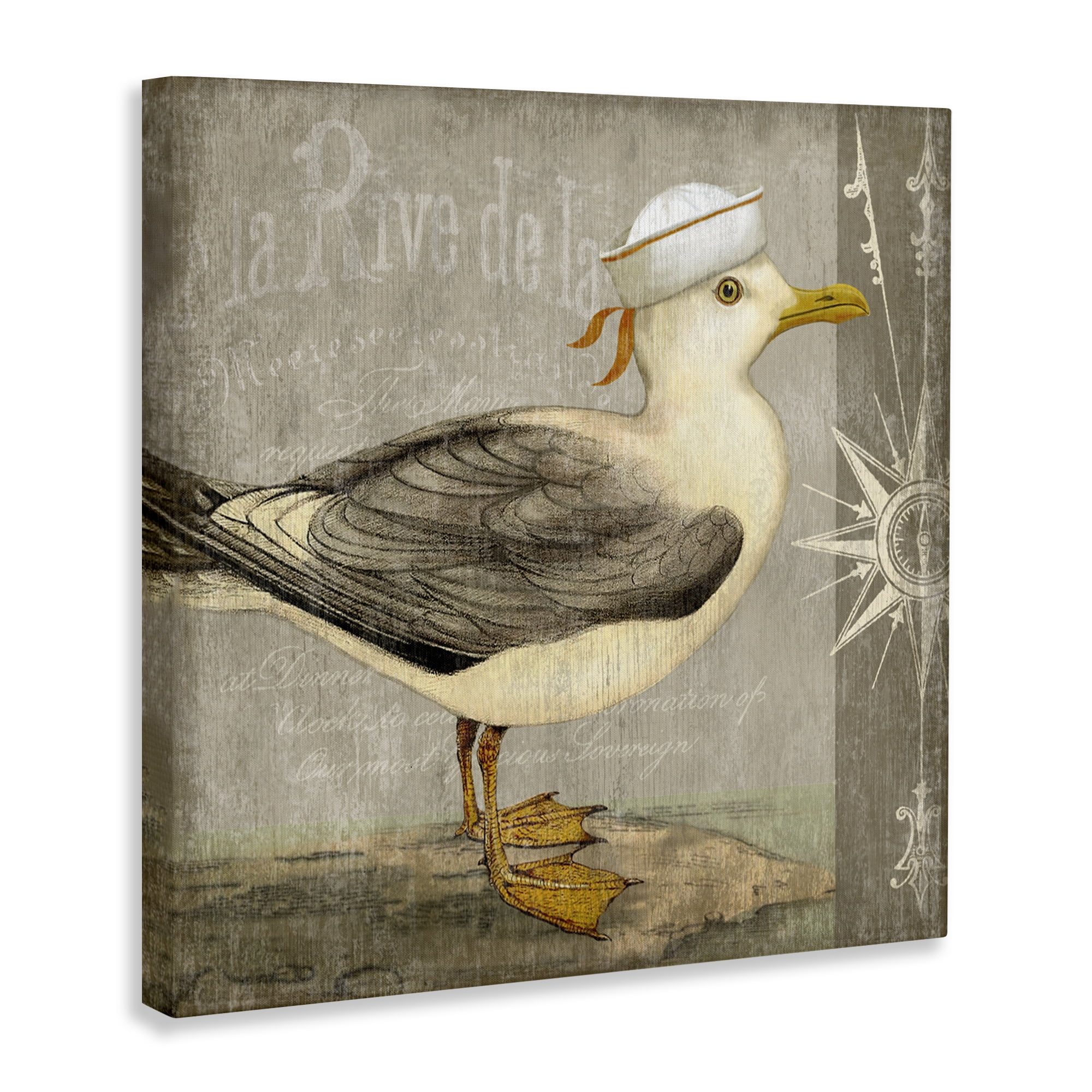 Stupell Industries Rustic Little Seagull Canvas Wall Art, design by Suzanne Nicoll