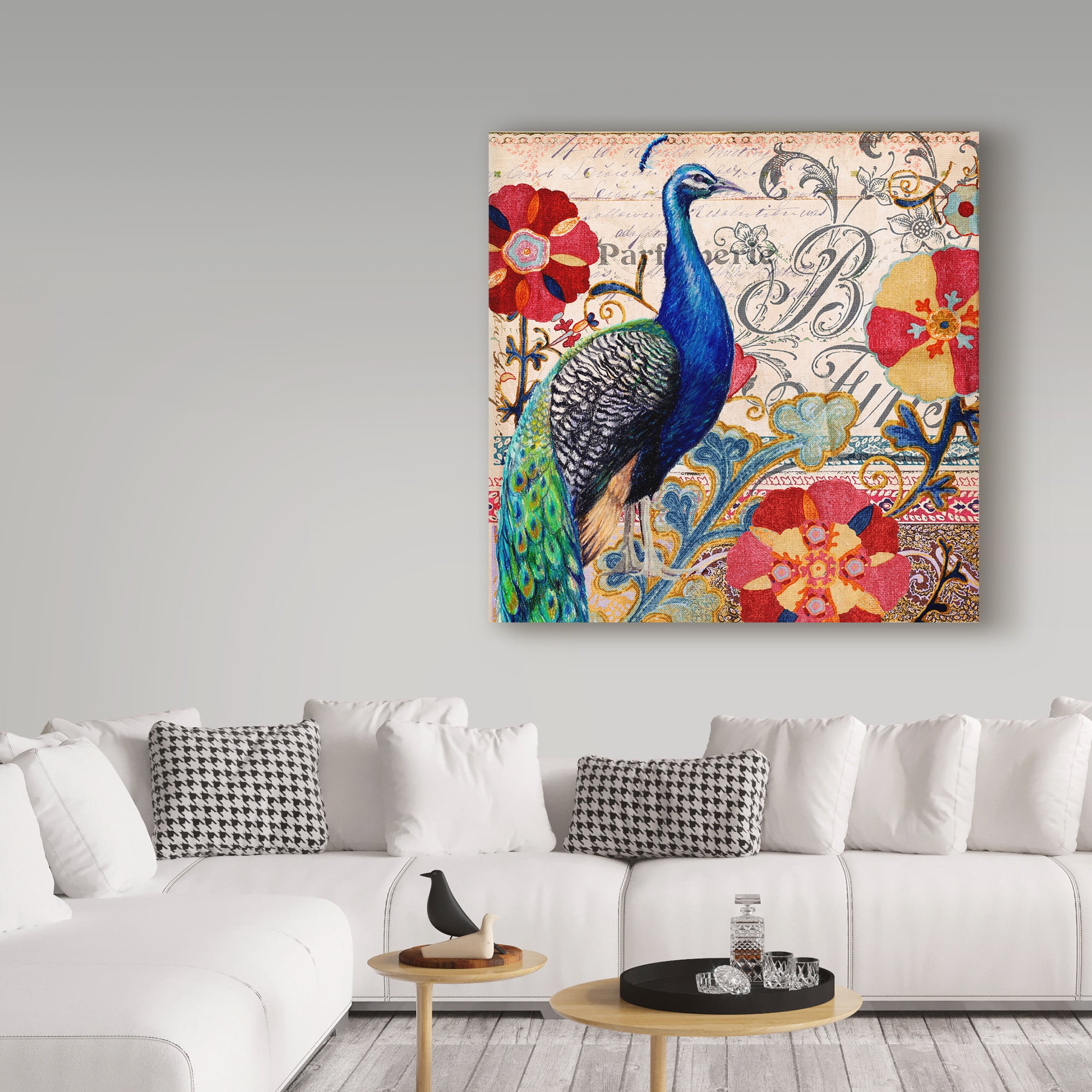 Trademark Fine Art 'Peacock Decor' Canvas Art by Art Licensing Studio