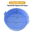 thumbnail image 4 of Deago 3 Pack Air Fryer Silicone Liners 6.5" for 1-3.5 QT Reusable Air Fryer Pot Round Air Fryer Silicone Baking Tray Easy Cleaning for Oven Accessories (Gray), 4 of 10