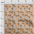thumbnail image 2 of oneOone Polyester Spandex Light Peach Fabric Leaves & Clover Sewing Material Print Fabric By The Yard 56 Inch Wide, 2 of 6