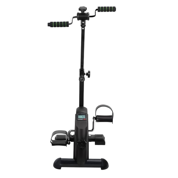 AQCW Elderly Exercise Bike, Hand Arm Leg Knee Peddler, Upper Lower Limb Rehabilitation Machine, Adjustable Fitness Equipment for Seniors, Home Pedal Exercise Bike with Gloves Handle