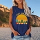 thumbnail image 2 of Camiseta holgada sin mangas con cuello redondo y estampado de moda para mujer Fridja gh4065, 2 of 4
