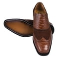 thumbnail image 2 of LIBERTYZENO Mens Finest Leather slip on Dress Shoes Ostrich Leg Print Shoes, 2 of 6