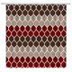 thumbnail image 1 of Brown Geometric Shower Curtain Red Tan Creative Home Textured Modern Home Fabric Bathroom Curtains Decor Set with (72" WX72 H), 1 of 5