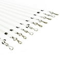 thumbnail image 3 of 25 Pack - Premium Round ID Badge Neck Lanyards for Card Holders and Name Tags - 36 in Non-Breakaway Heavy Duty Cord & Secure Metal Swivel J Hook Clip by Specialist ID (White), 3 of 7