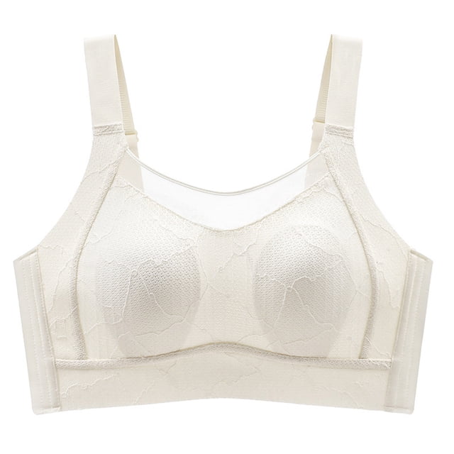 Puntoco Bralettes para mujer, moda para mujer, color sólido, perspectiva de encaje, sin aros, copa fija, fruncido, sujetador diario