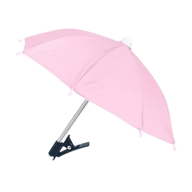 Soporte para sombrilla para teléfono celular, sombrilla para teléfono celular, sombrilla, dispositivo multifunción, soporte portátil para teléfono cel rosa