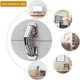 thumbnail image 5 of 10 bisagras plateadas para puerta de armario, bisagras para puerta de cocina, bisagras de armario de 90° de 3 pulgadas, bisagras invisibles, tornillos surtidos, para puertas de armario, puertas de armario de cocina esquí esquí Gafas de esquí, 5 of 5
