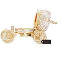 thumbnail image 4 of Hand Painted Royal Crown Carriage Ornament/Trinket Box Embellished with 24K Gold and High Quality Crystals by Matashi, 4 of 5