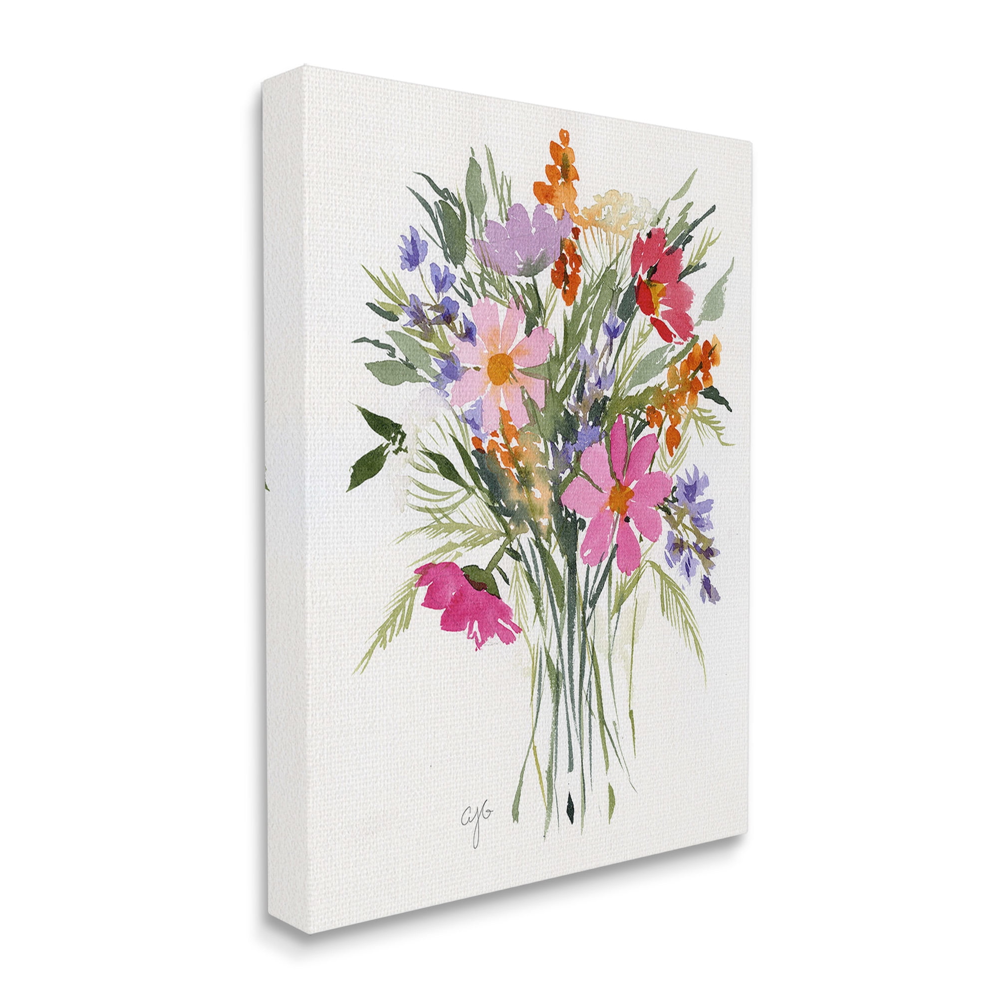 Stupell Industries Simple Mixed Bouquet Botanical & Floral Painting Gallery Wrapped Canvas Art Print Wall Art, 30 x 40