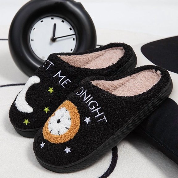 ibiyuan Mens Slippers Womens Arch Support Wide Widths Non-Skid Warm Lining Solid Color Indoor House Shoes Knit Memory Foam Breathable Gifts for Him
