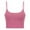 Pink, variant on Women's Longline Sports Bras Padded Wirefree Crop Tank Top Yoga Cami with Built-in Bra