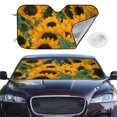 thumbnail image 2 of Uemuo Sunflowers 7 Pattern Accordion Car Windshield Sun Shade, Foldable Reflective Sun Visor for Car, Reflector Windshield Sunshade-Small, 2 of 7