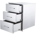 thumbnail image 3 of QinaQin 3-Drawer Outdoor Kitchen Drawers, 304 Stainless Steel, Silver, 3 of 6