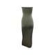 thumbnail image 4 of Vestido de tubo con cuello barco para mujer Vestido de verano sin mangas de color sólido, verde militar, S AweSitey AP1097-13B, 4 of 7