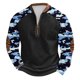 thumbnail image 2 of Blusas y camisas de manga larga con cuello redondo para hombre, sudadera con capucha de cuello redondo con cremallera y estampado, sudadera de manga larga, blusa de poliéster para hombre, 2 of 4