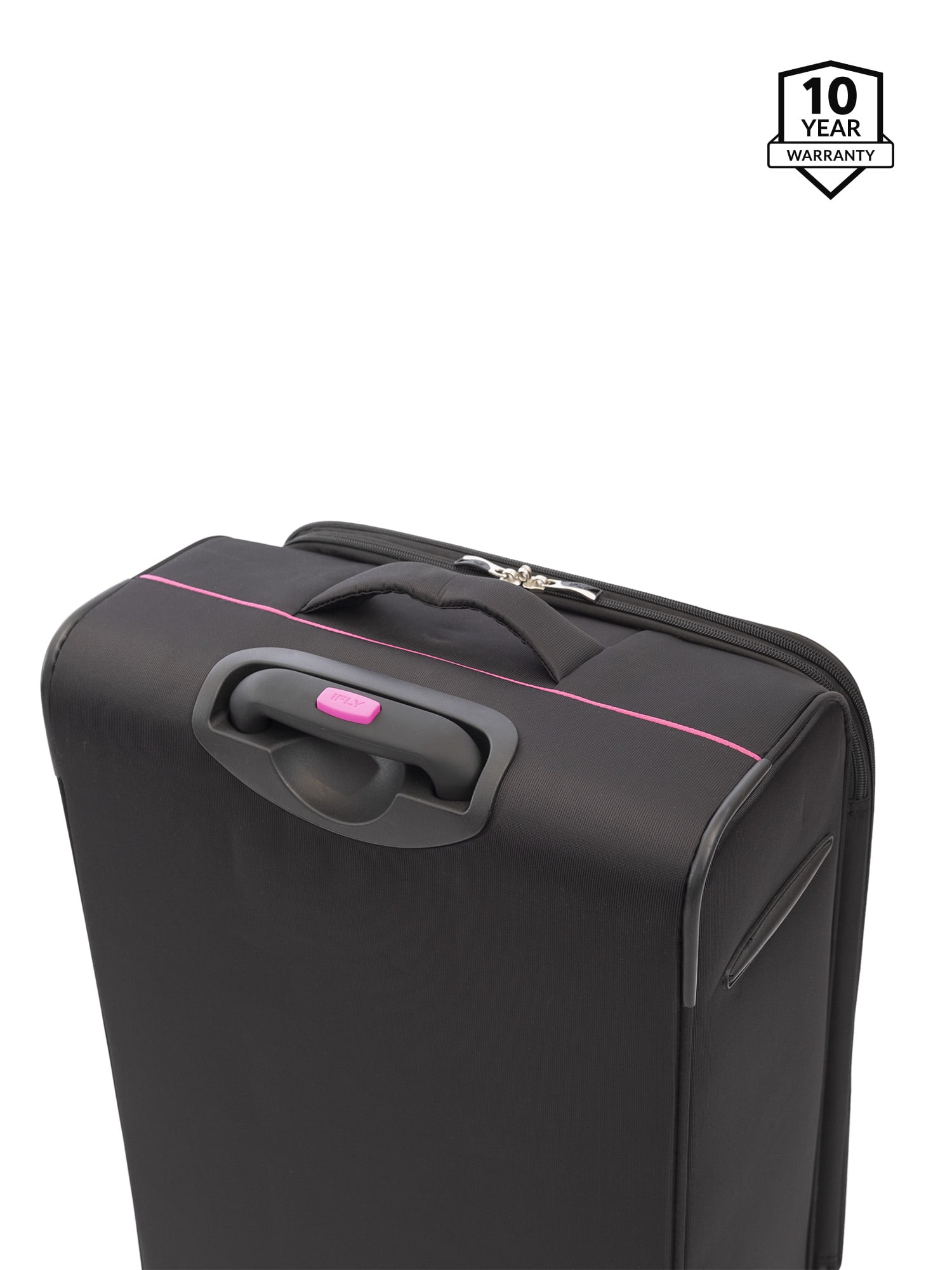 iFLY Soft Sided Luggage Glamour 2 piece set, Black/Pink eBay