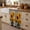 Yellow, variant on Sunflowers Cabinet Curtains for Kitchen 11"W x 13"L, Flowers Vertical Wood Farmhouse Rustic Vanity Cabinet Curtains Magic Tape Short Curtain Decor Privacy Panel for Bathroom Laundry