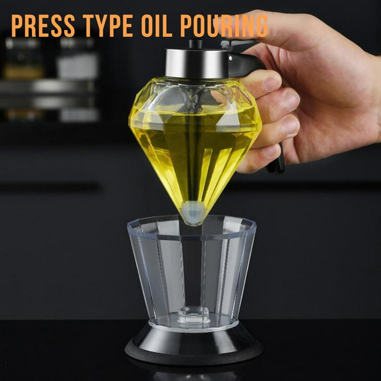 Generic Olive Oil Dispenser,Diamond Glass Bottle Oil Pot