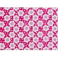 thumbnail image 2 of Zelouf Flower Print On Shangtung [En Cad]  , Sewing, DIY, Crafts Fabric by the Yard, Fuchsia/white, 1 Yard, 2 of 2