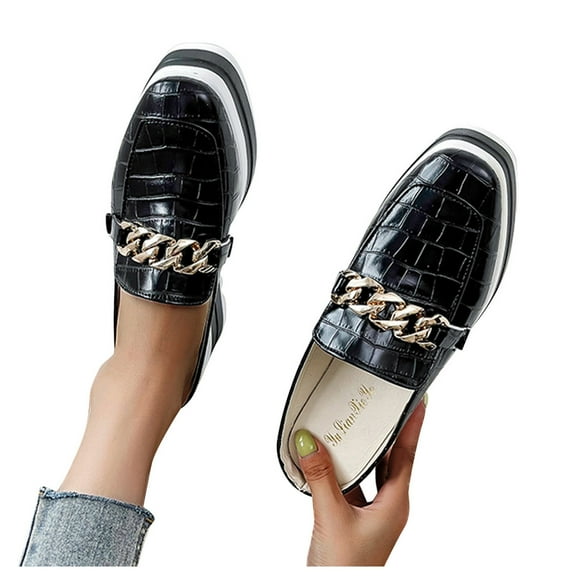 Oyedens Platform Clogs Mules for Women Fashion Casual High Heel Slip on Loafers Walking Shoes