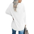 thumbnail image 4 of gakvbuo Color Block Sweatshirts For Women Crewneck Long Sleeve Loose Fitting Oversized Pullover Tunic Tops Casual Blouse Fall Outfits, 4 of 7
