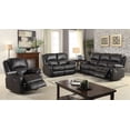 thumbnail image 2 of Acme Zuriel Faux Leather Motion Reclining Loveseat in Black, 2 of 2
