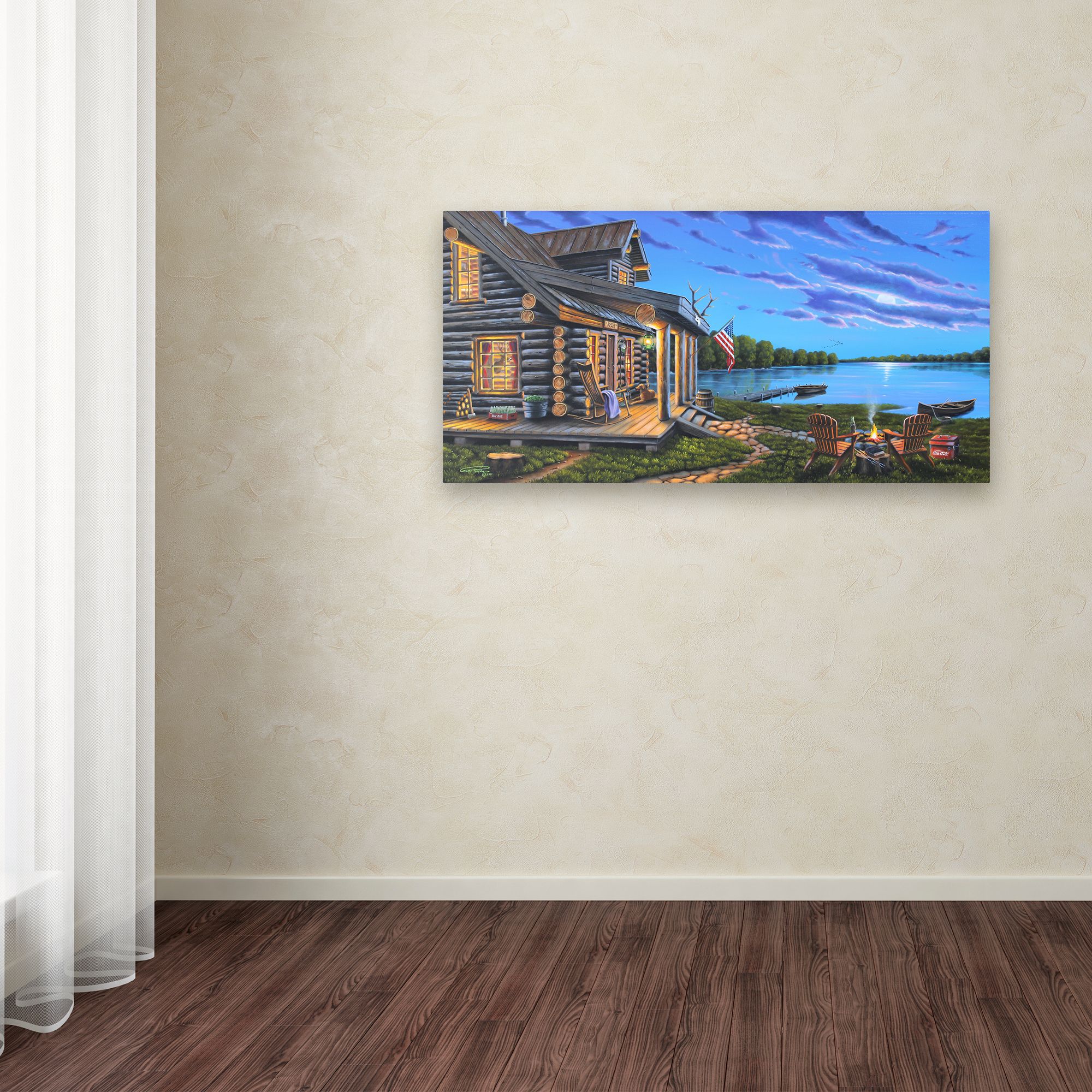 Trademark Fine Art 'Lakeside Retreat' Canvas Art by Geno Peoples