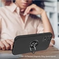 thumbnail image 4 of for Samsung Galaxy S21 FE /Fan Edition Hybrid 360 Degree Rotatable Metal Invisible Ring Stand Holder Fit Magnetic Car Mount Slim Cover ,Xpm Phone Case [Black], 4 of 9