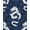 Blue White, Pattern 4, variant on ODIKA Swirls Mythical Swirling Scroll Border Stylized Serpent Mist Playful Expressive Stain Resistant Low Profile for Dorm Room, Small Living Apartment