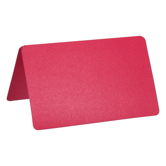 Unique Bargains Blank Greeting Cards,100pack Favor Decor Foldable Card ,Red Pearlescent Paper