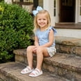 thumbnail image 4 of Cushionaire Orbit Kids Sandals Lightweight Waterproof EVA Slides with Adjustable Buckle Everyday Casual Comfort Girls Sandals, 4 of 21