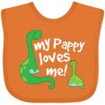 thumbnail image 3 of Inktastic My Pappy Loves Me Grandchild Boys Baby Bib, 3 of 4
