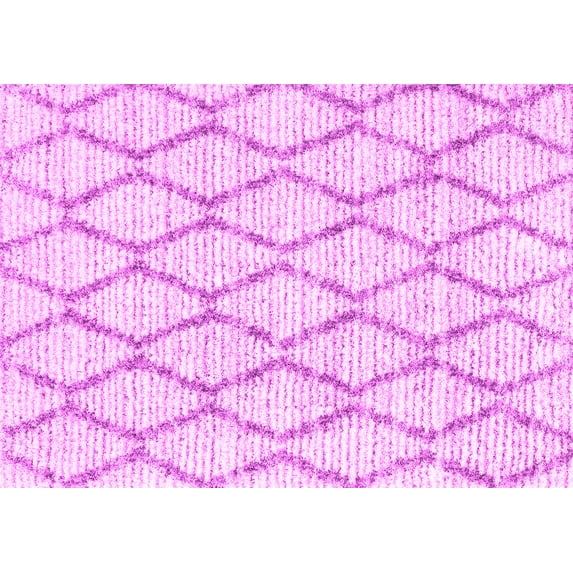 Ahgly Company Indoor Rectangle Trellis Pink Modern Area Rugs, 2' x 4'