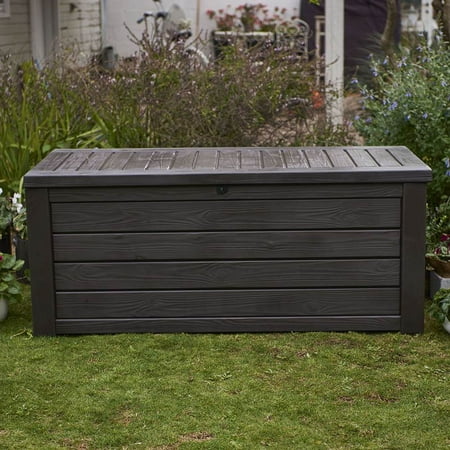 Keter Westwood 150 Gallon All Weather Outdoor Patio Storage Deck Box And Bench Canada Outdoor Patio Storage Deck Box, Outdoor Deck Storage Box Bench