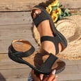 thumbnail image 5 of Eltusu Women's Flat Sandals, Open Toe Casual Ankle Strap Soft Bottom Summer Shoes Black Size 5.5, 5 of 8
