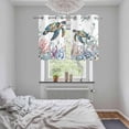 thumbnail image 4 of Summer Sea Turtles Kitchen Curtains Window Panels, Coastal Watercolor Ocean Corals Insulated Window Treatment Curtain, Grommet Curtains for Bedroom/Living Room/Bathroom, 2 Piece 27.5"Wx39"L, 4 of 8