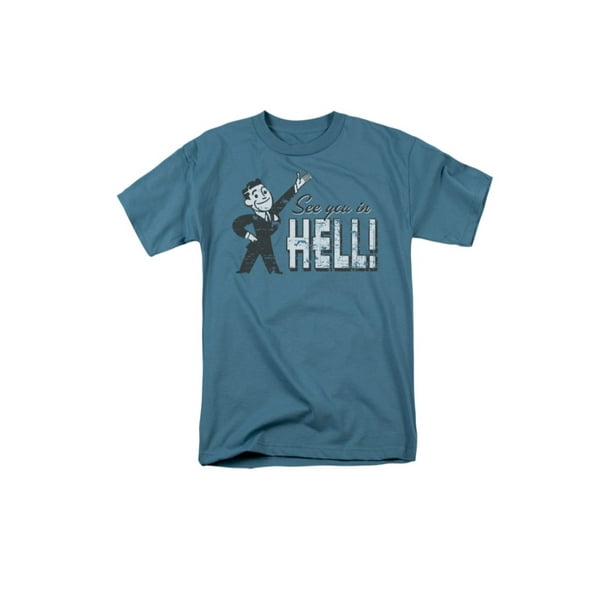 Trevco See You In Hell Funny Distressed Vintage Cartoon Adult T Shirt Walmart Com Walmart Com