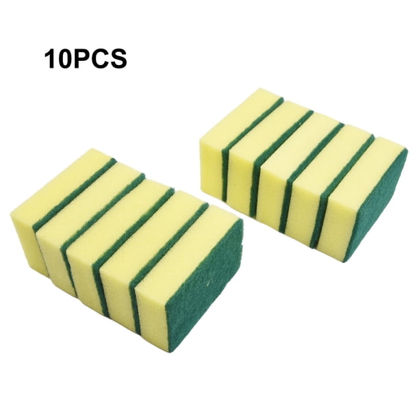 10pcs Dishwashing Sponge Kitchen Nano Emery Magic Clean Rub Pot Rust Focal Stains Sponge Removing Kit Cleaning Brush Sponges