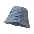 thumbnail image 1 of Sombrero de pescador de algodón y lino plisado, sombrero para el sol, sombrero de pescador transpirable, sombrero de lavabo con protección solar, circunferencia de sombrero de 56-58 cm, 1 of 5
