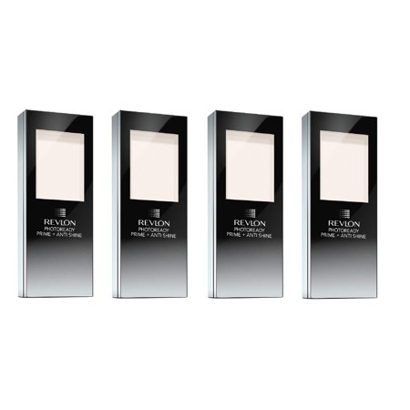Revlon Photoready Prime + Anti Shine, #010 Clear Transparent (Pack of 4) + Makeup Blender Stick, 12 (Best Anti Shine Makeup)